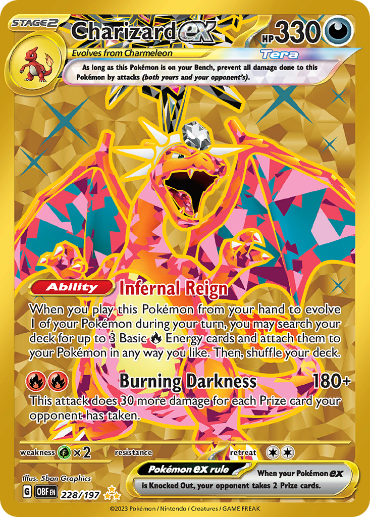 Charizard ex - 228/197 - Obsidian Flames SV3 - Hyper Rare