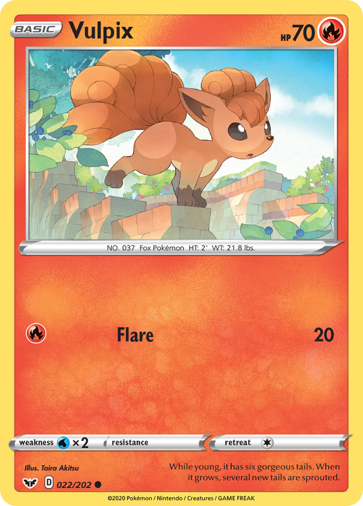 Vulpix - 22/202 - Sword & Shield SWSH1 - Common