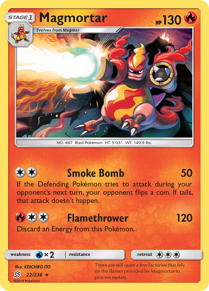 Magmortar - 22/236 - Unified Minds SM11 - Rare