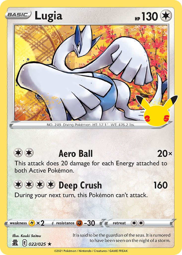 Lugia - 22/25 - Celebrations CEL25 - Rare