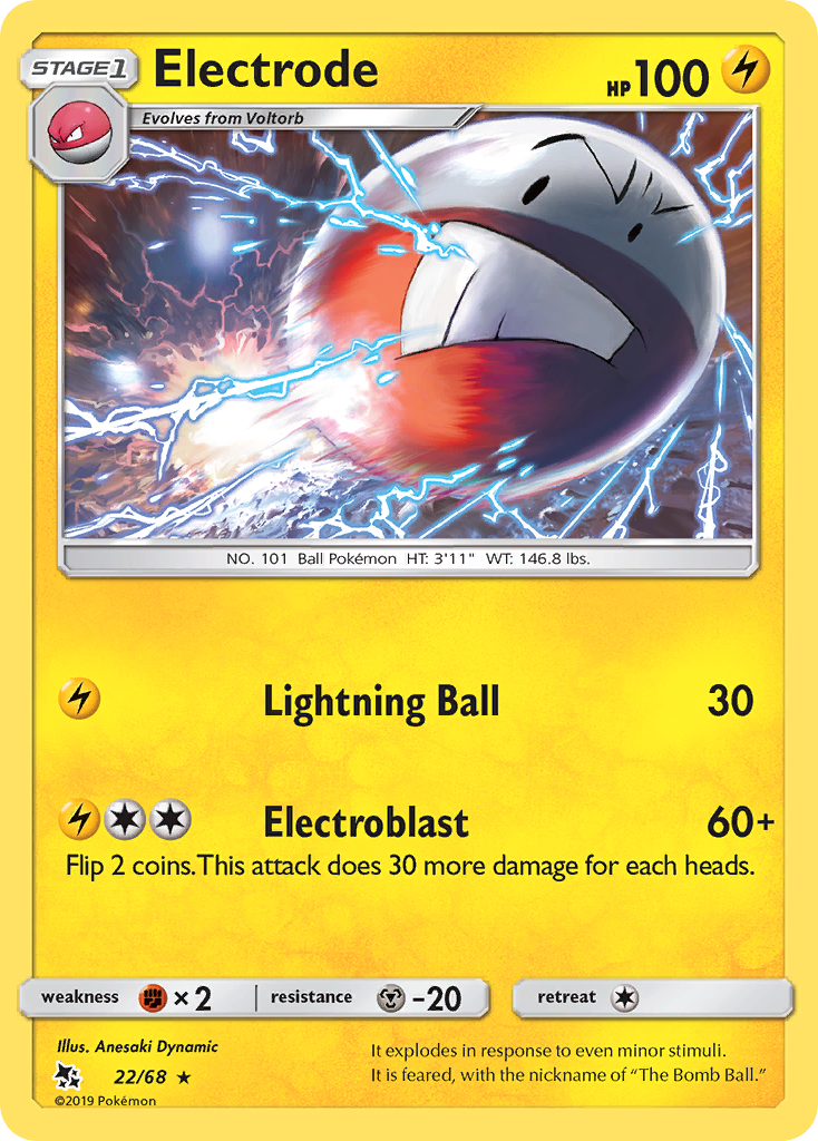 Electrode - 22/68 - Hidden Fates SM115 - Rare