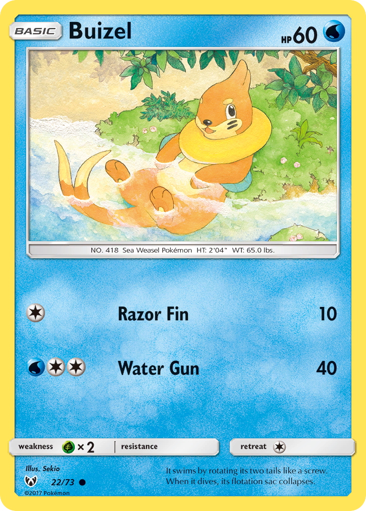 Buizel - 22/73 - Shining Legends SM35 - Common