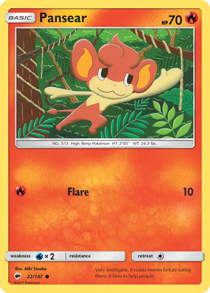 Pansear - 22/147 - Burning Shadows SM3 - Common