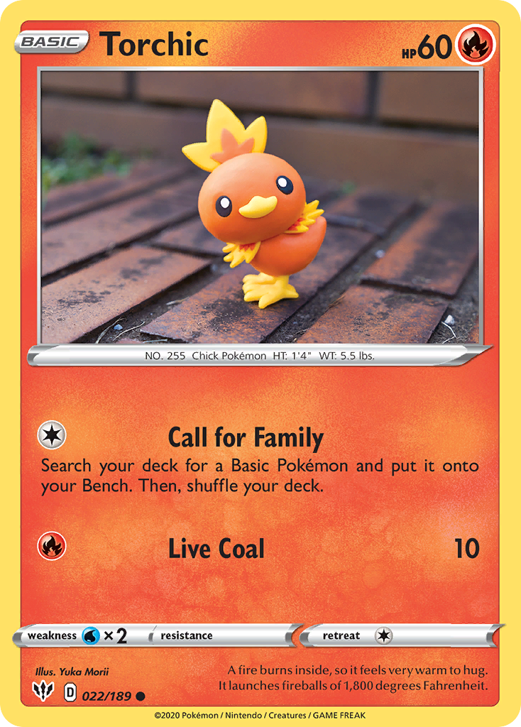 Torchic - 22/189 - Darkness Ablaze SWSH3 - Common