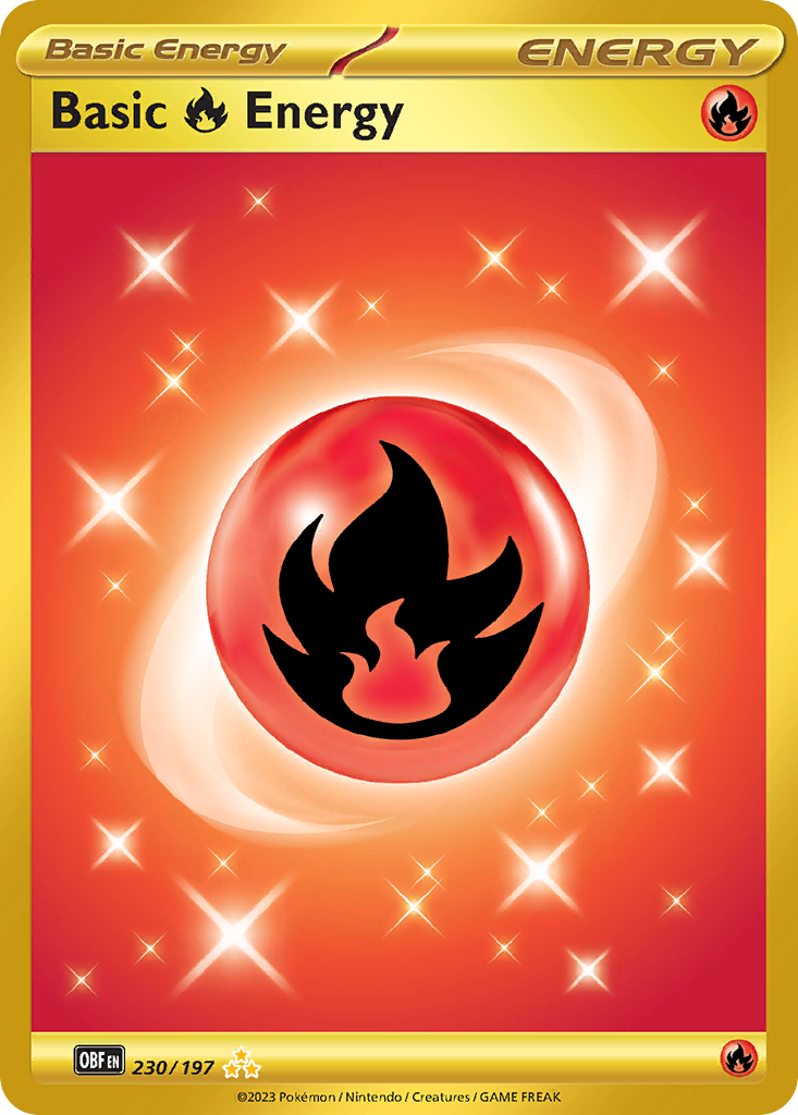 Basic Fire Energy - 230/197 - Obsidian Flames SV3 - Hyper Rare