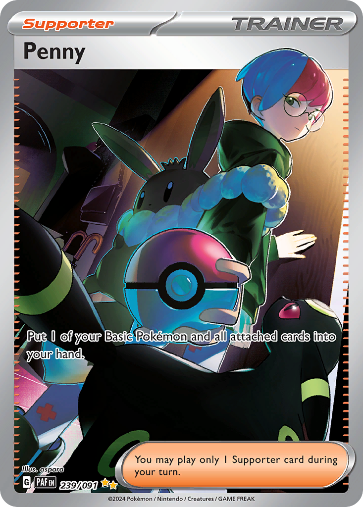 Carta Pokémon Penny de Paldean Fates #239
