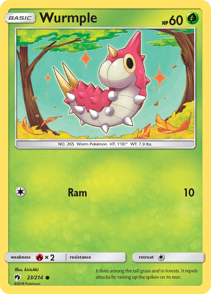 Wurmple - 23/214 - Lost Thunder SM8 - Common