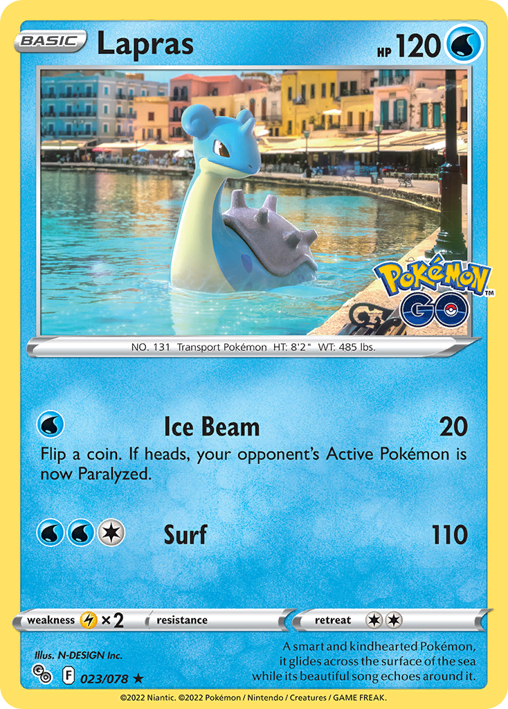 Lapras - 23/78 - Pokémon GO PGO - Rare Holo