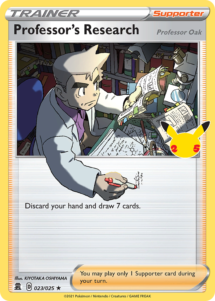 Professor's Research (Professor Oak) - 23/25 - Celebrations CEL25 - Rare Holo
