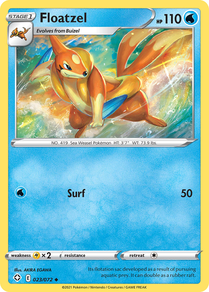 Floatzel - 23/72 - Shining Fates SWSH45 - Uncommon