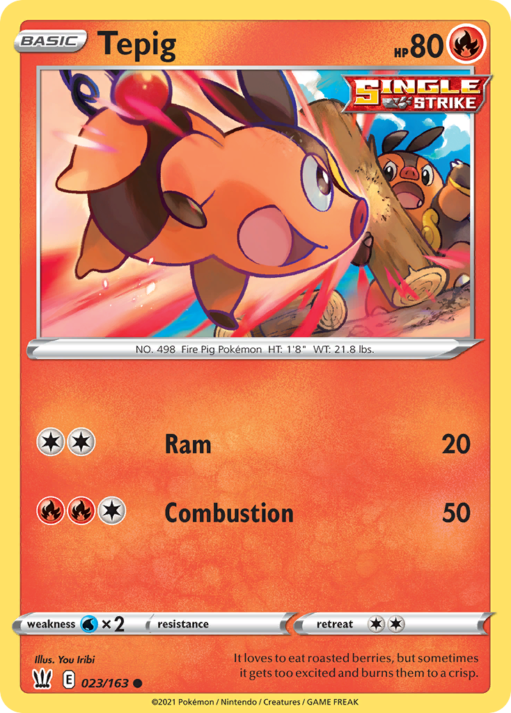 Tepig - 23/163 - Battle Styles SWSH5 - Common
