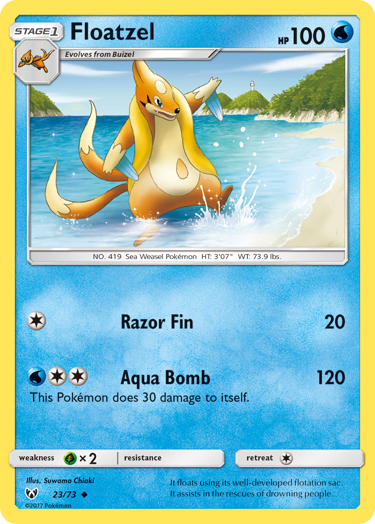Floatzel - 23/73 - Shining Legends SM35 - Uncommon