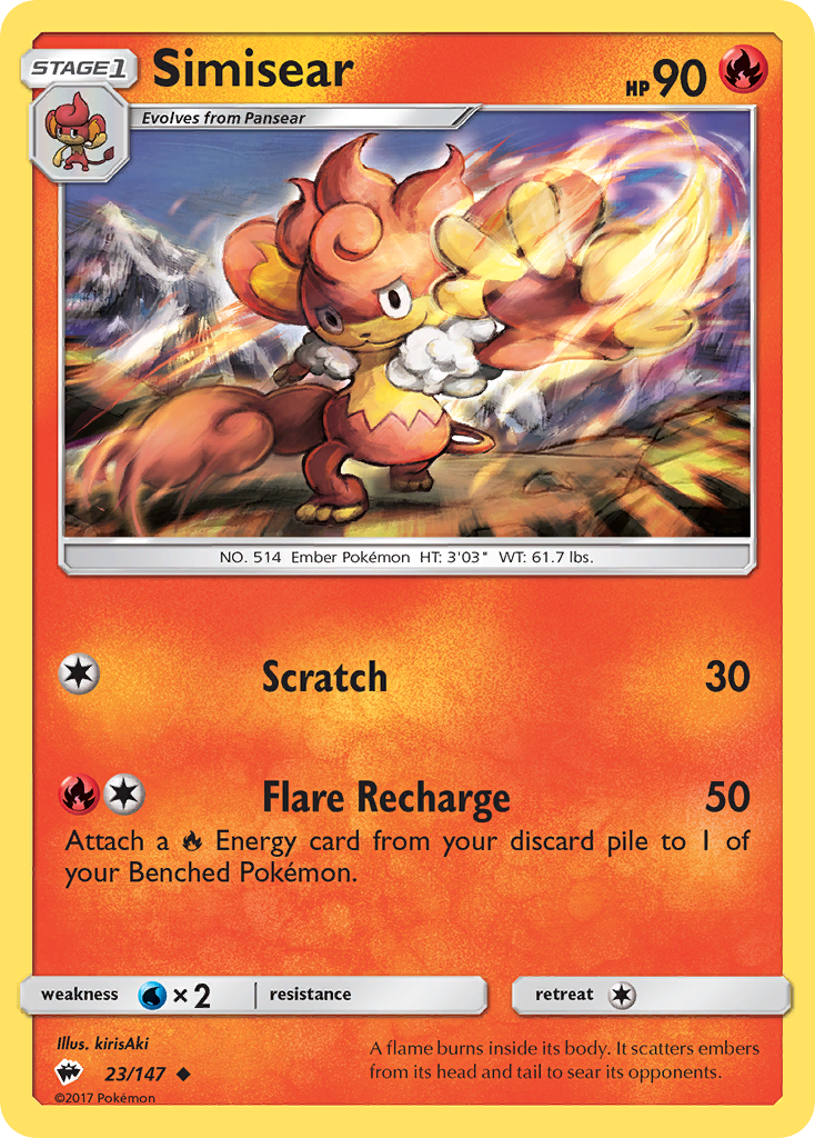 Simisear - 23/147 - Burning Shadows SM3 - Uncommon