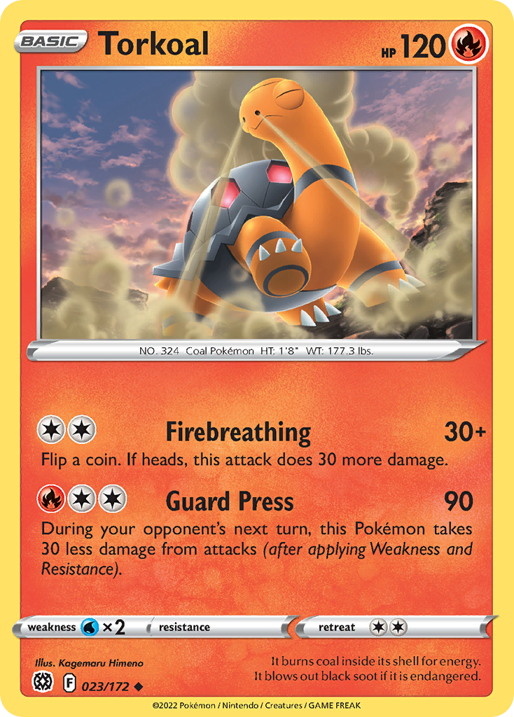 Torkoal - 23/172 - Brilliant Stars SWSH9 - Uncommon