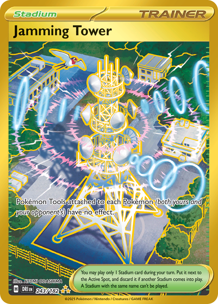 Jamming Tower - 243/182 - Destined Rivals SV10 - Hyper Rare