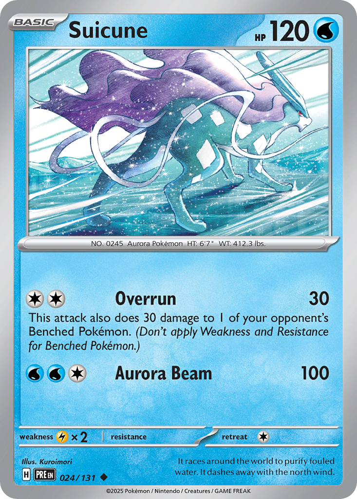 Suicune - 24/131 - Prismatic Evolutions SV8PT5 - Uncommon