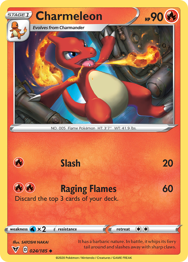 Charmeleon - 24/185 - Vivid Voltage SWSH4 - Uncommon
