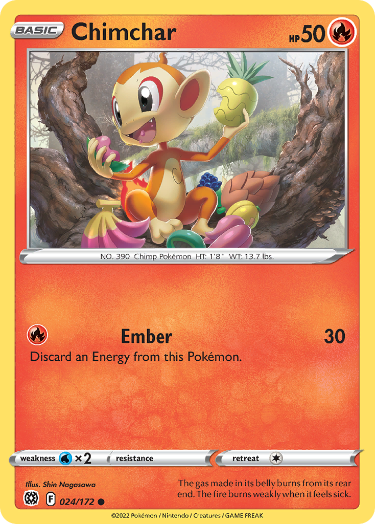 Chimchar - 24/172 - Brilliant Stars SWSH9 - Common