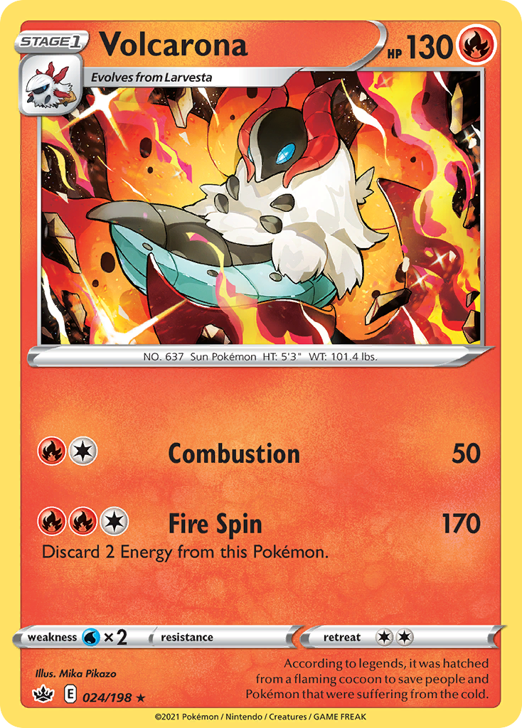 Volcarona - 24/198 - Chilling Reign SWSH6 - Rare