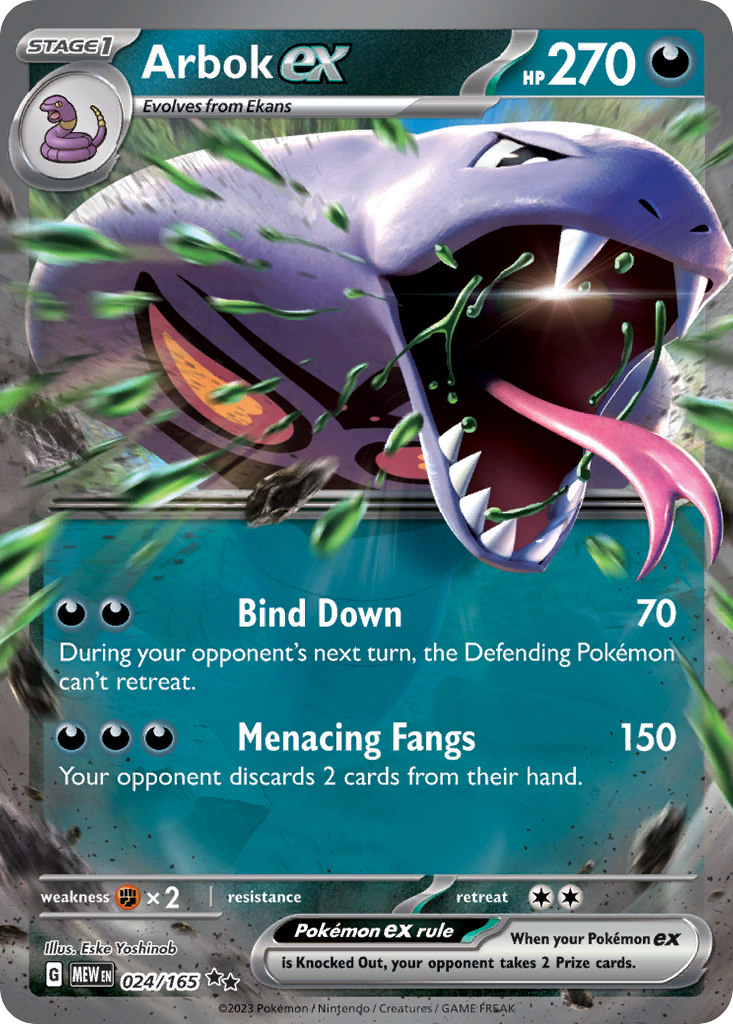 Arbok ex - 24/165 - 151 SV3PT5 - Double Rare