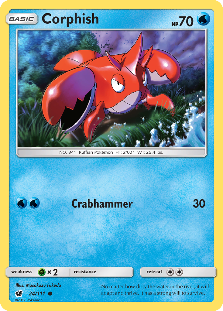 Corphish - 24/111 - Crimson Invasion SM4 - Common