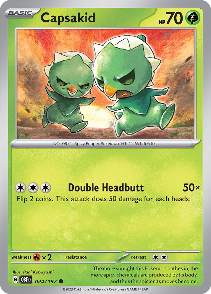 Capsakid - 24/197 - Obsidian Flames SV3 - Common