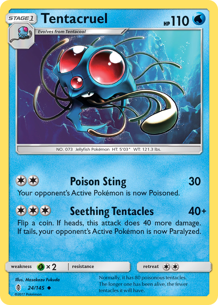 Tentacruel - 24/145 - Guardians Rising SM2 - Uncommon