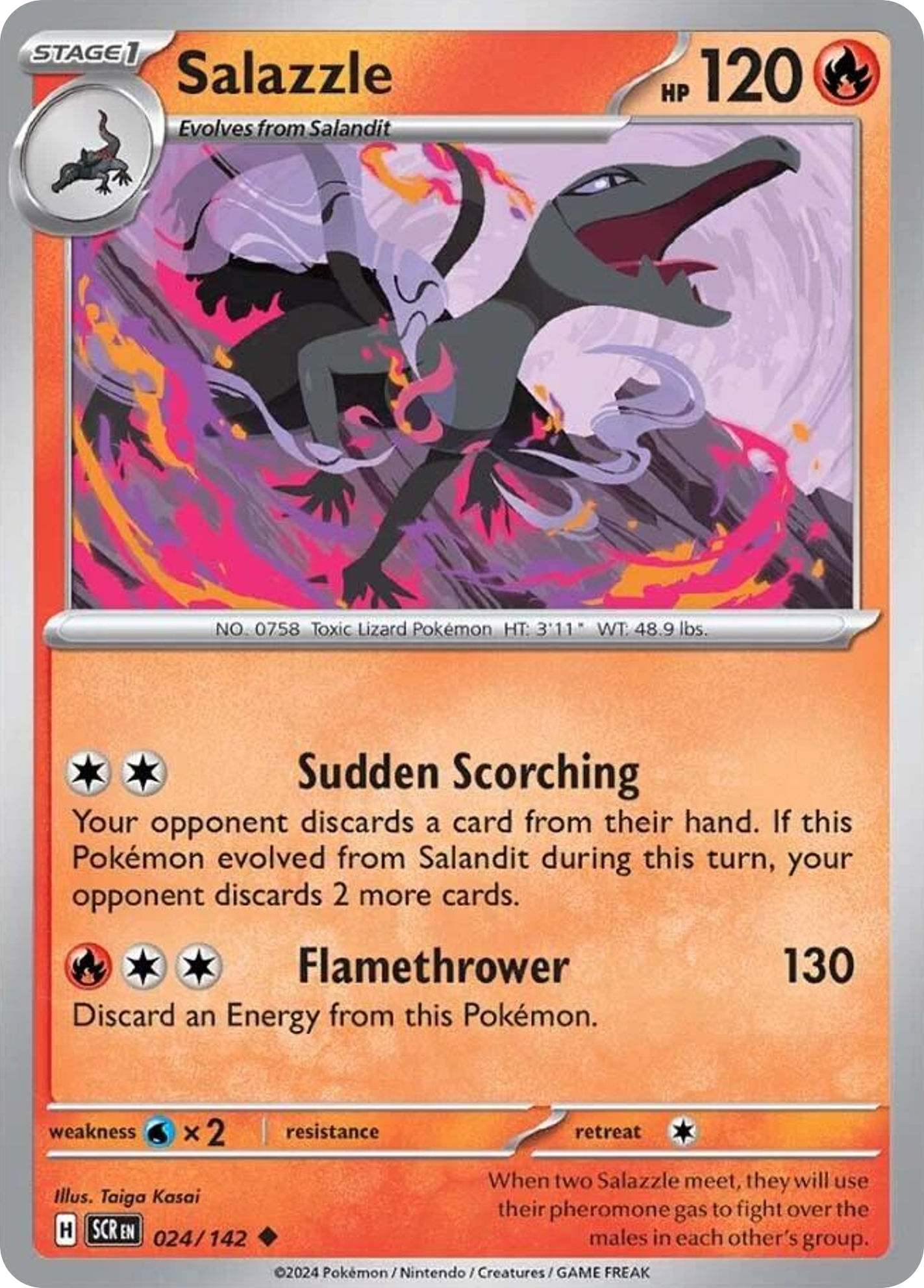 Salazzle - 24/142 - Stellar Crown SV7 - Uncommon