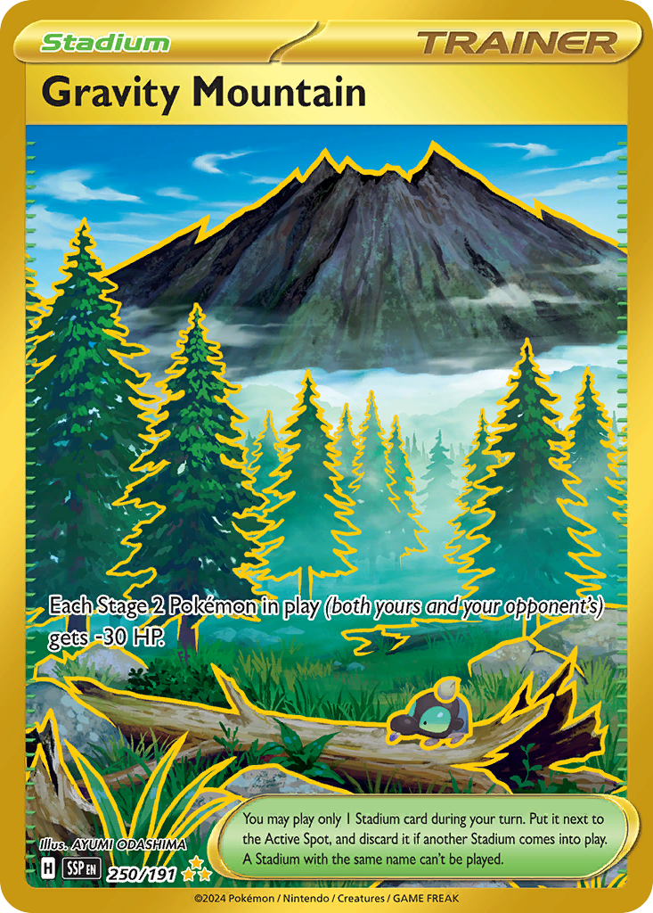 Carta Pokémon Gravity Mountain de Surging Sparks #250