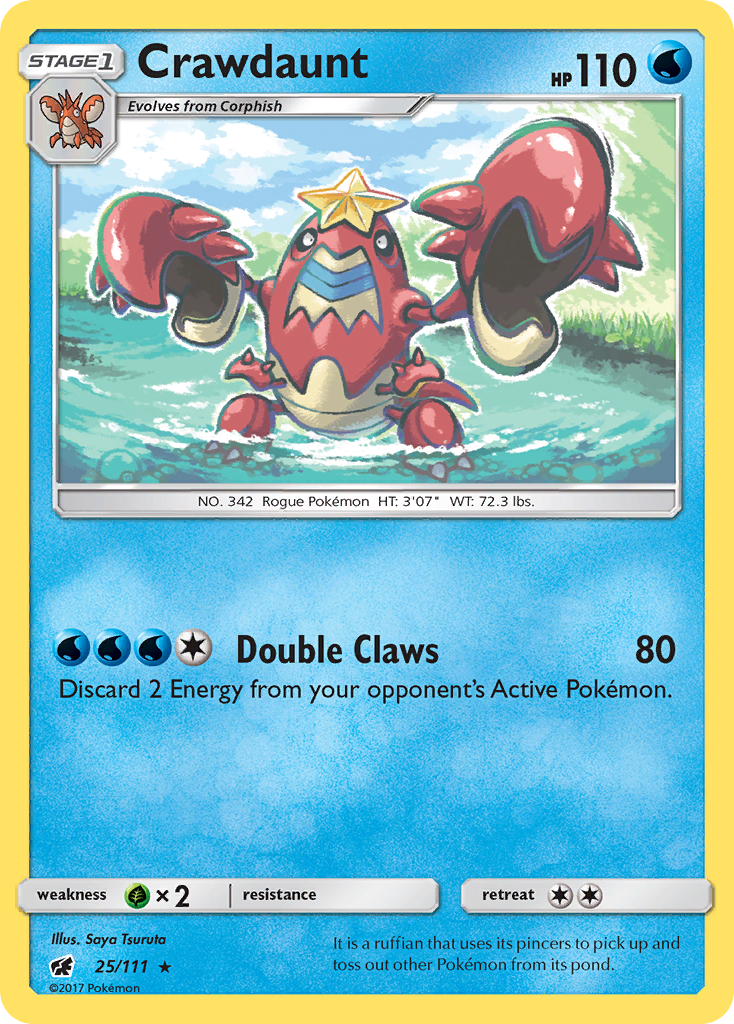Crawdaunt - 25/111 - Crimson Invasion SM4 - Rare