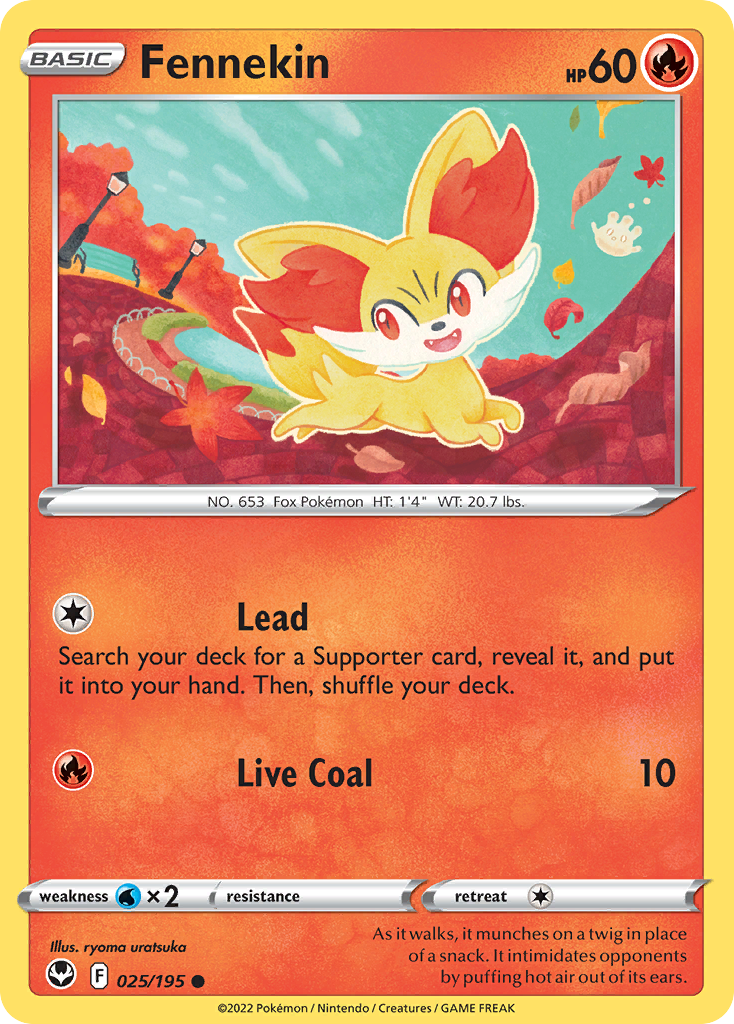 Fennekin - 25/195 - Silver Tempest SWSH12 - Common