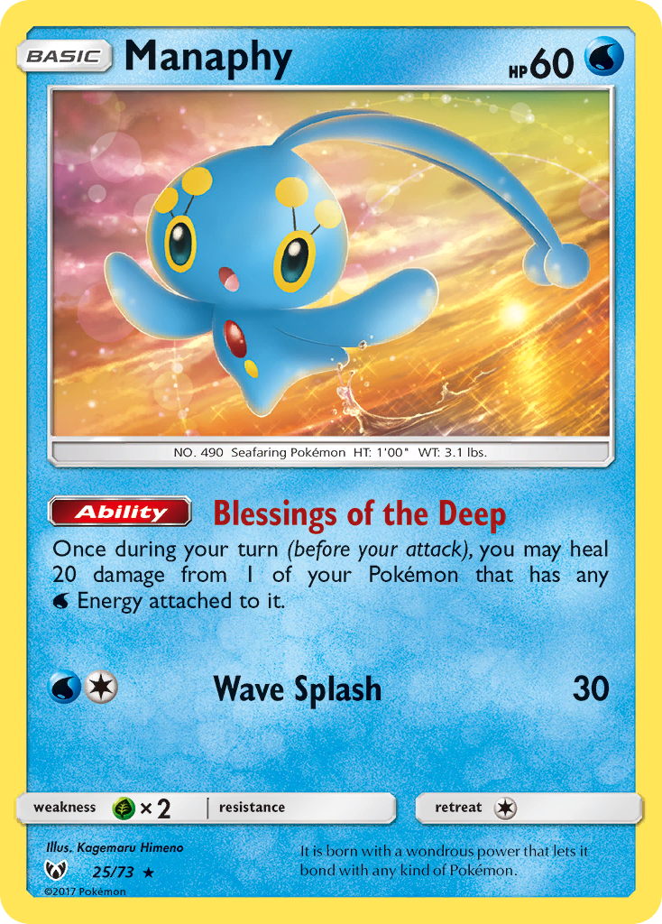 Manaphy - 25/73 - Shining Legends SM35 - Rare Holo
