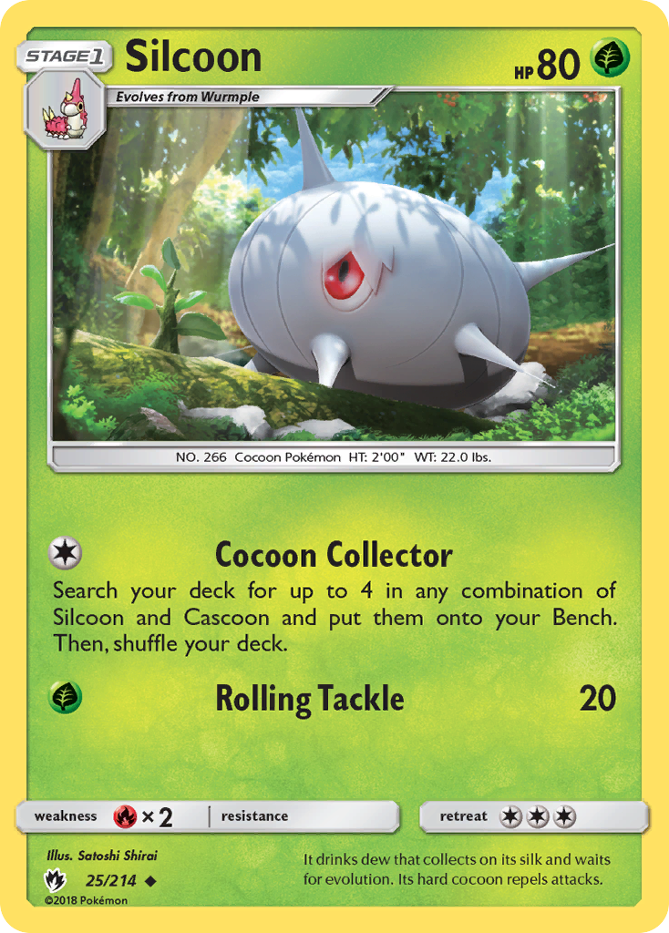 Silcoon - 25/214 - Lost Thunder SM8 - Uncommon