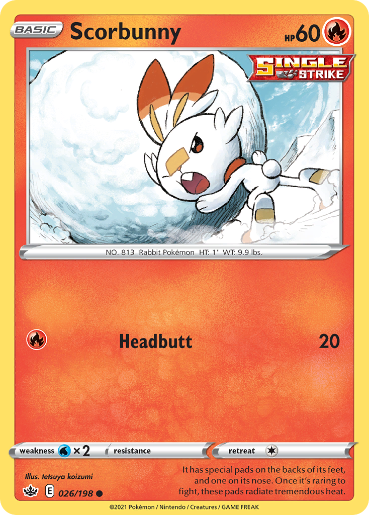 Scorbunny - 26/198 - Chilling Reign SWSH6 - Common