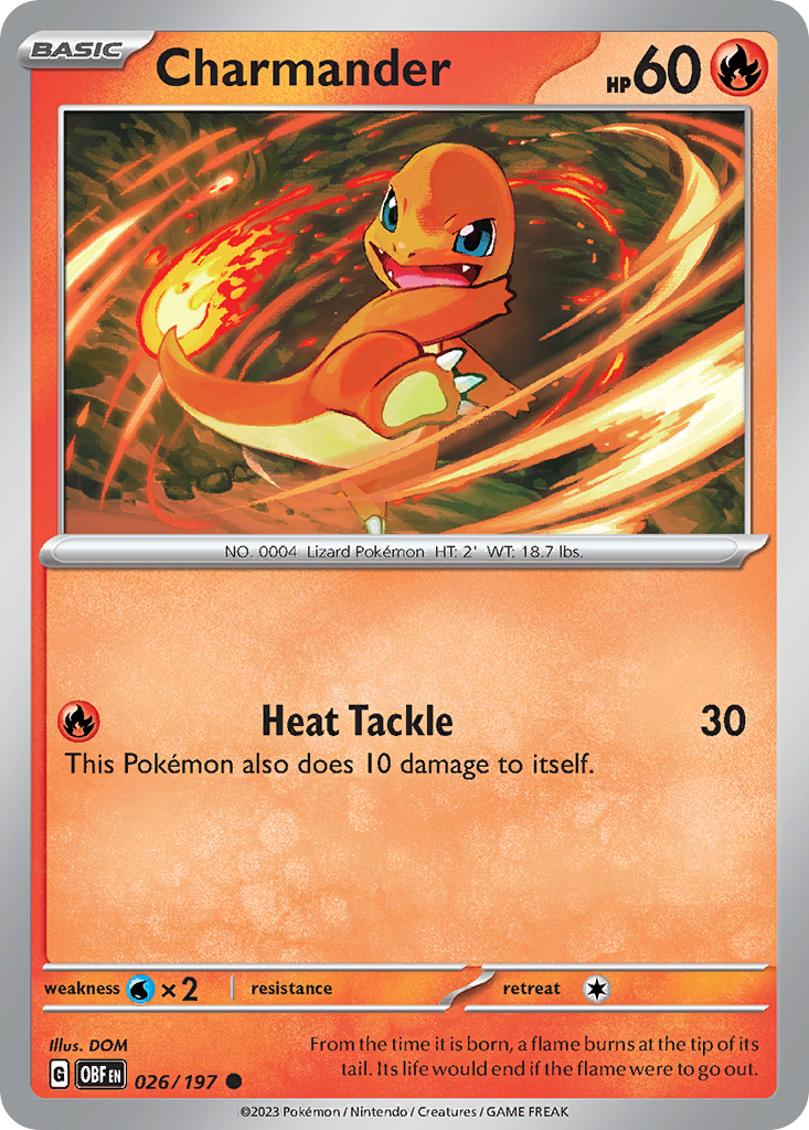 Charmander - 26/197 - Obsidian Flames SV3 - Common