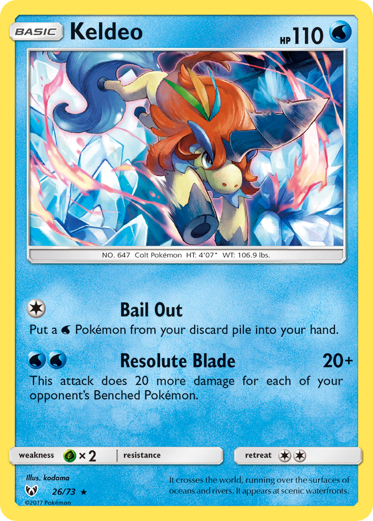 Keldeo - 26/73 - Shining Legends SM35 - Rare Holo