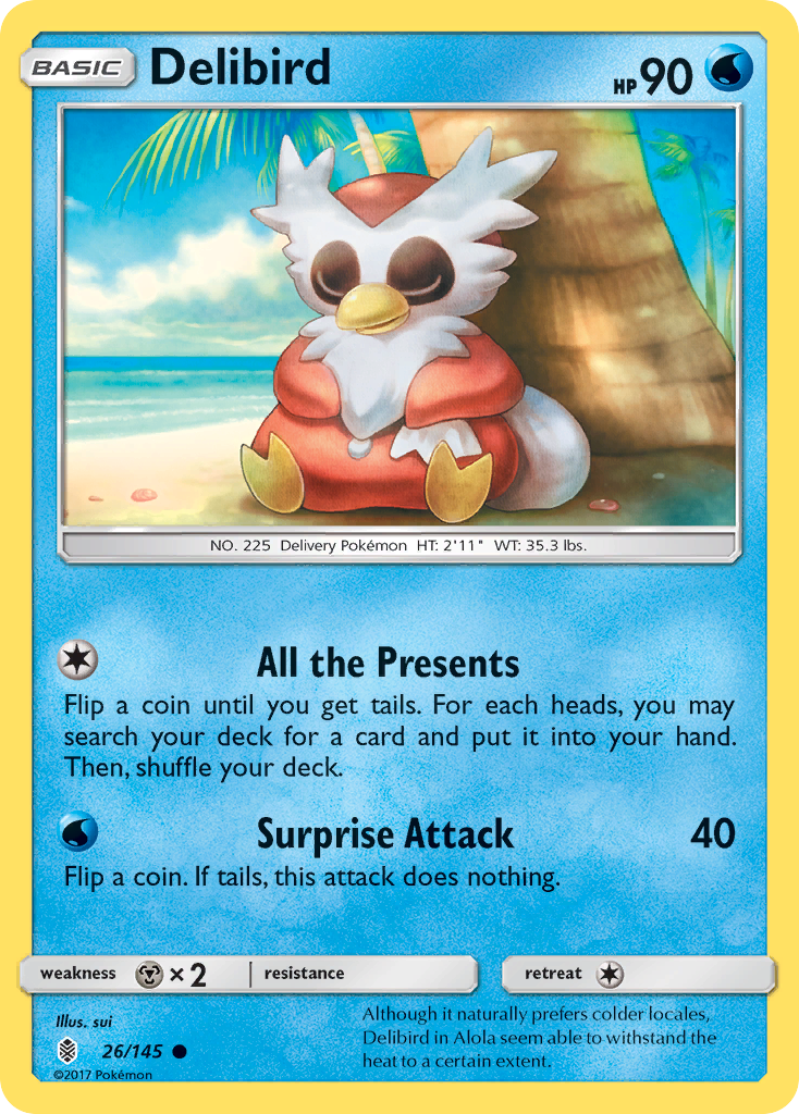 Delibird - 26/145 - Guardians Rising SM2 - Common