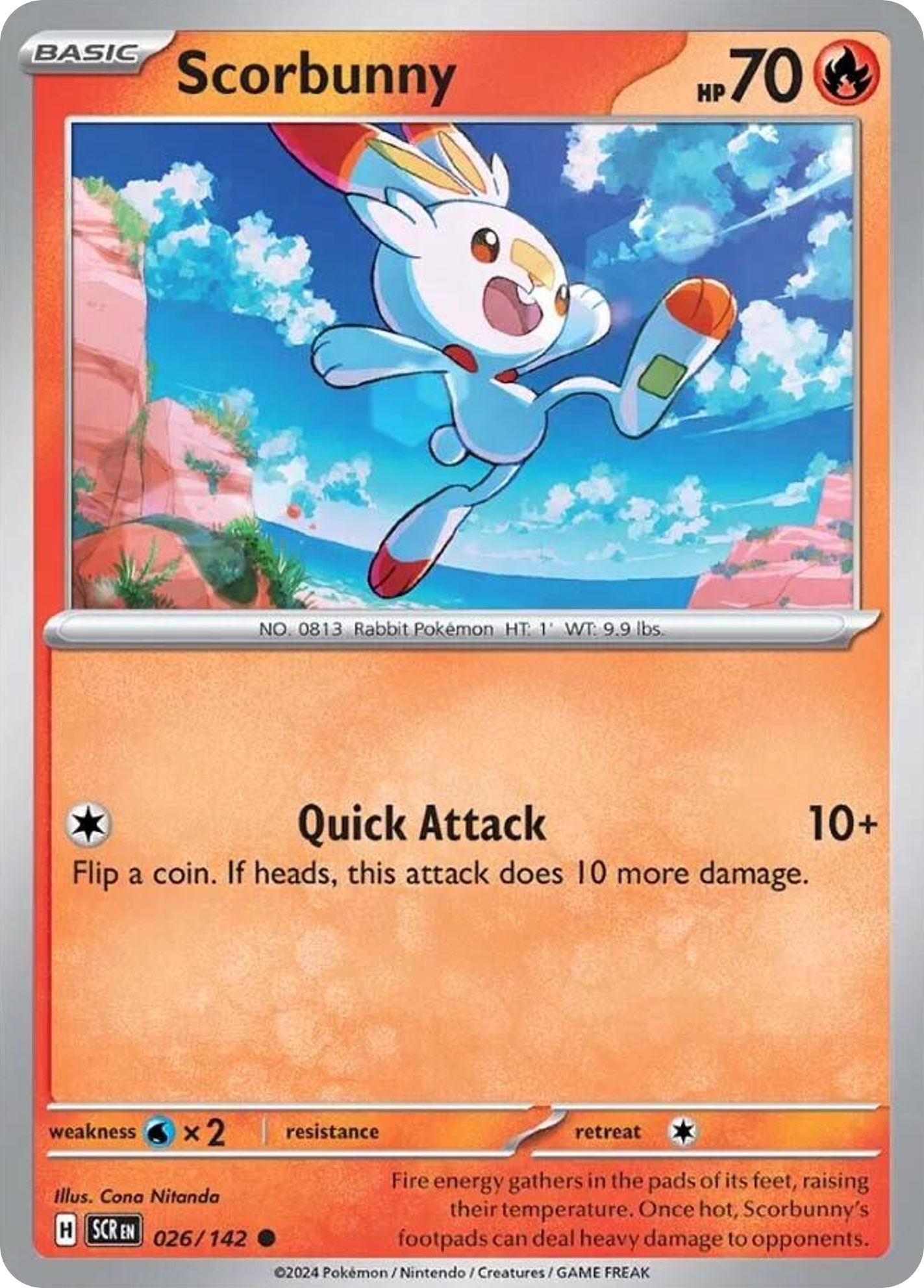 Scorbunny - 26/142 - Stellar Crown SV7 - Common