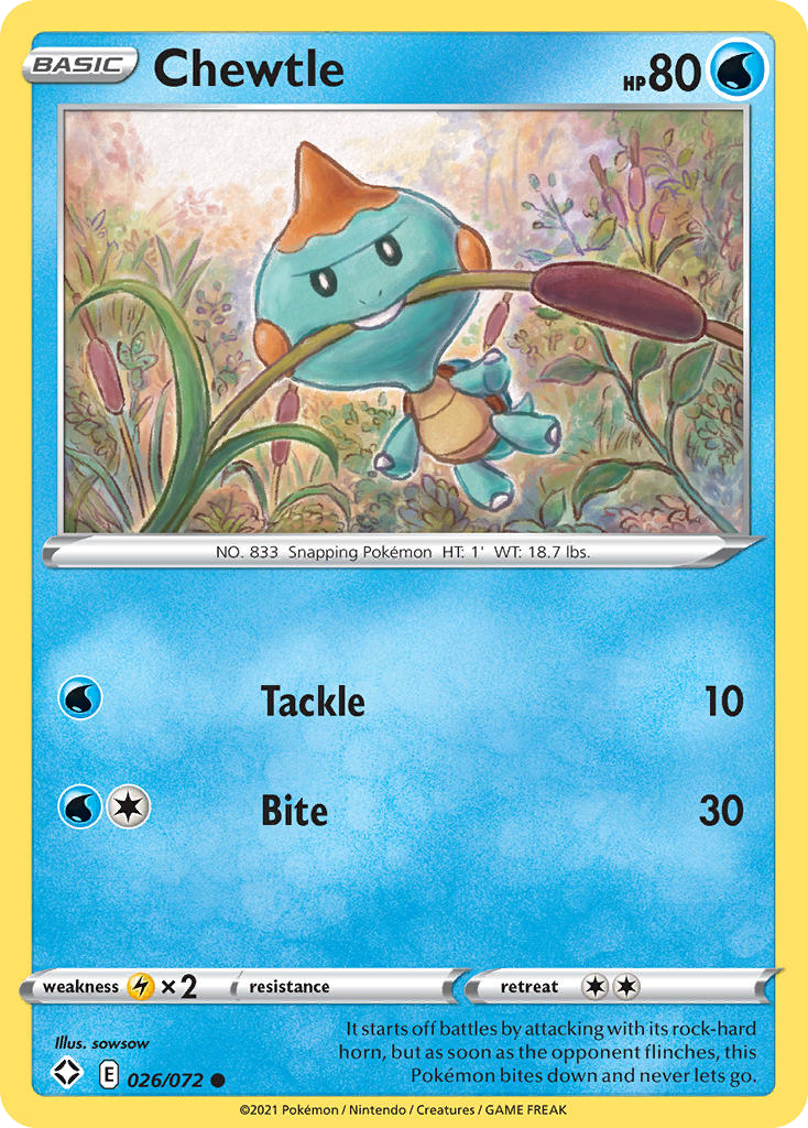 Chewtle - 26/72 - Shining Fates SWSH45 - Common