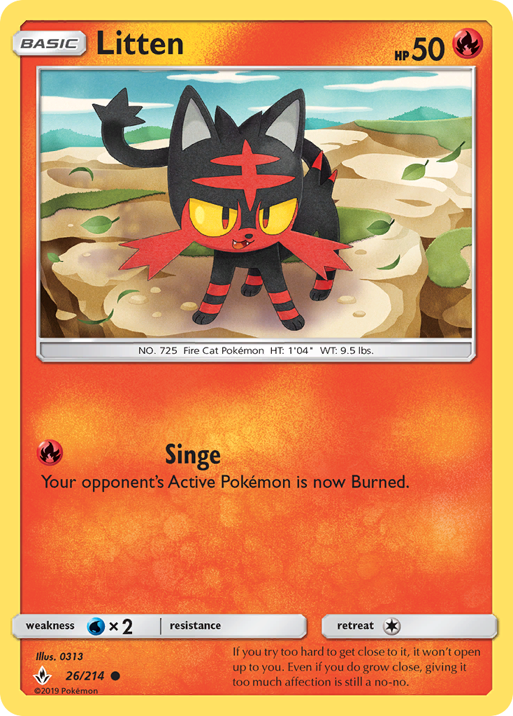 Litten - 26/214 - Unbroken Bonds SM10 - Common