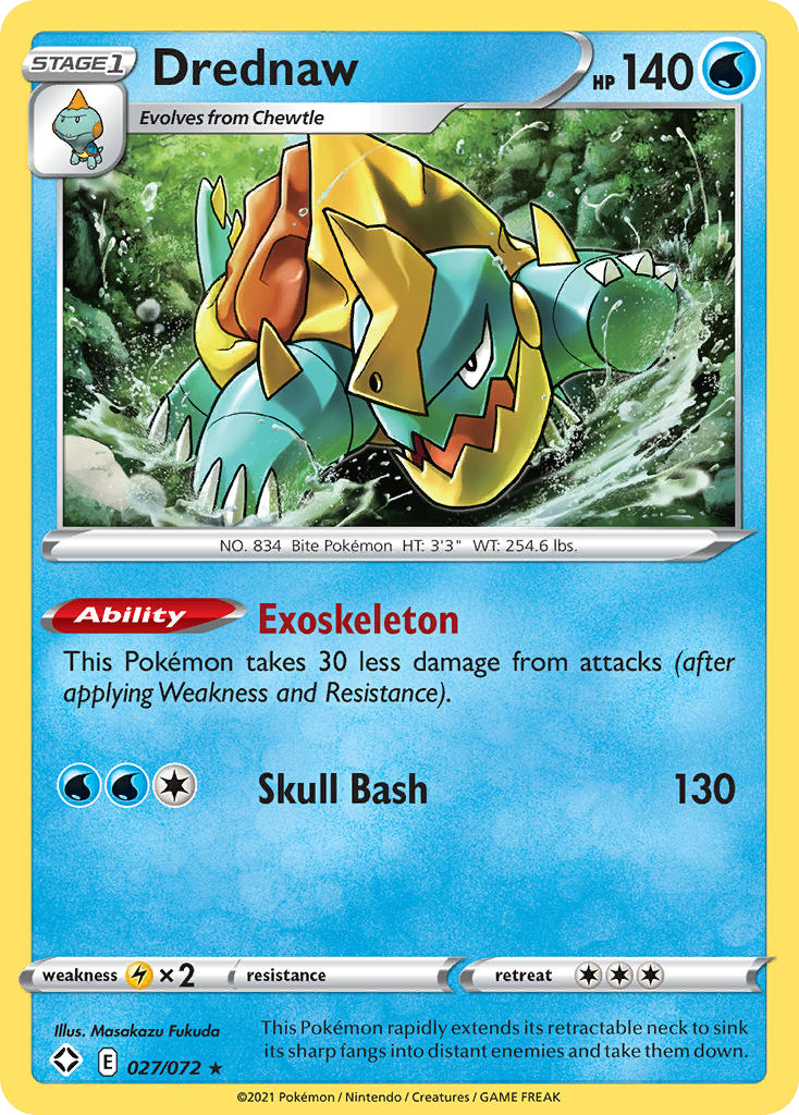 Drednaw - 27/72 - Shining Fates SWSH45 - Rare