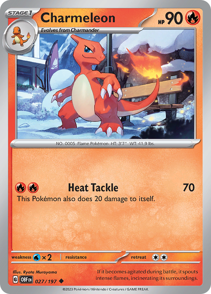 Carta Pokémon Charmeleon de Obsidian Flames #27