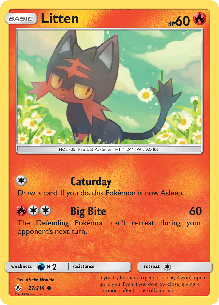 Litten - 27/214 - Unbroken Bonds SM10 - Common