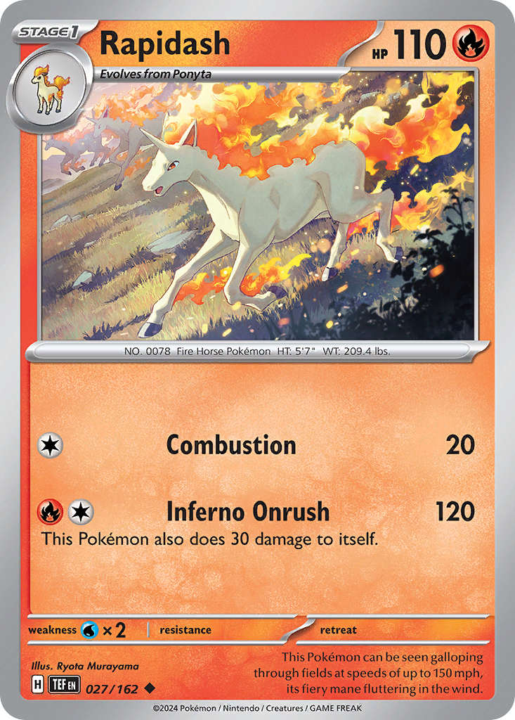Rapidash - 27/162 - Temporal Forces SV5 - Uncommon