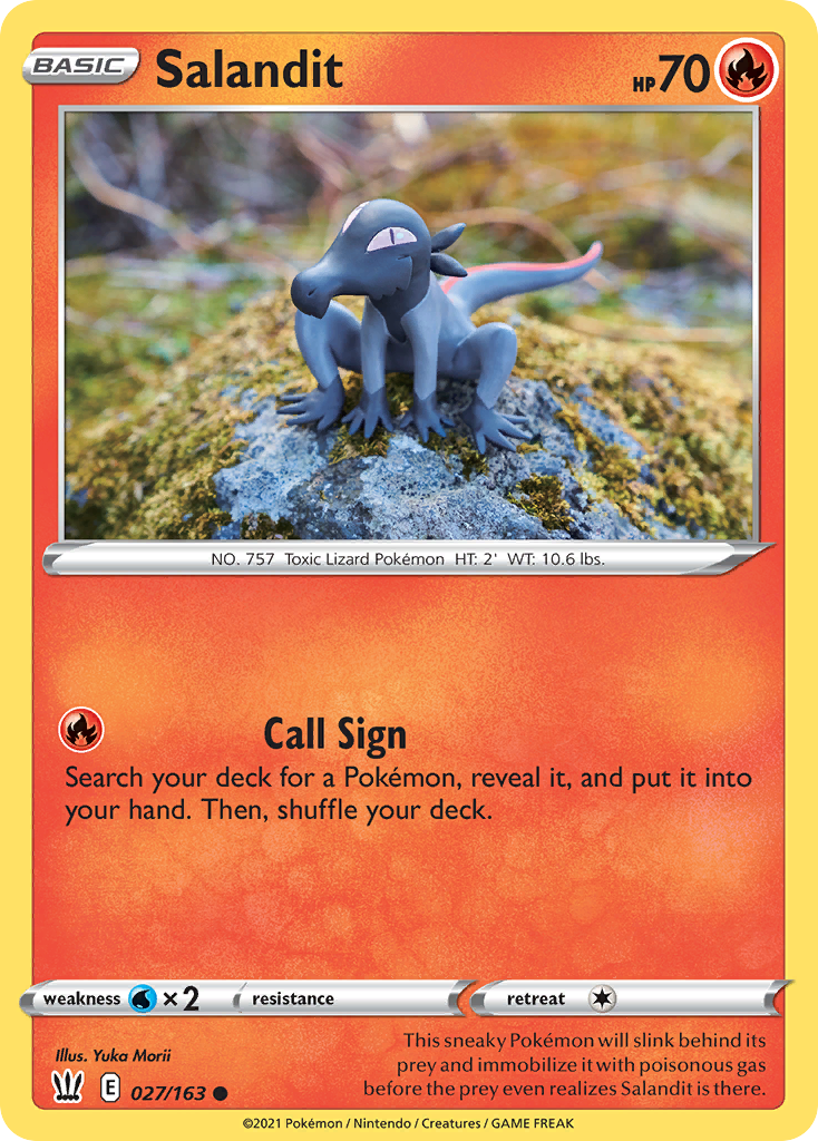 Salandit - 27/163 - Battle Styles SWSH5 - Common