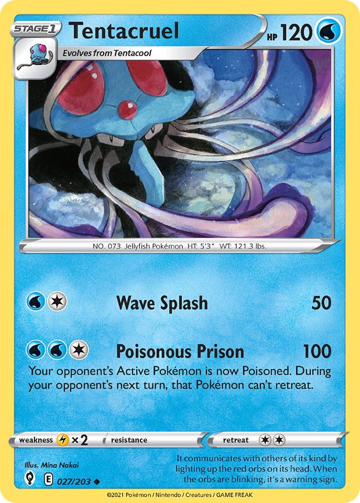 Tentacruel - 27/203 - Evolving Skies SWSH7 - Uncommon