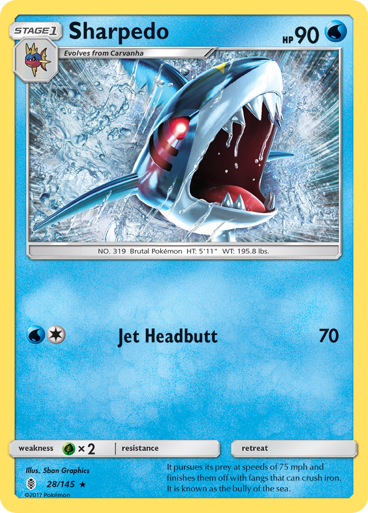 Sharpedo - 28/145 - Guardians Rising SM2 - Rare
