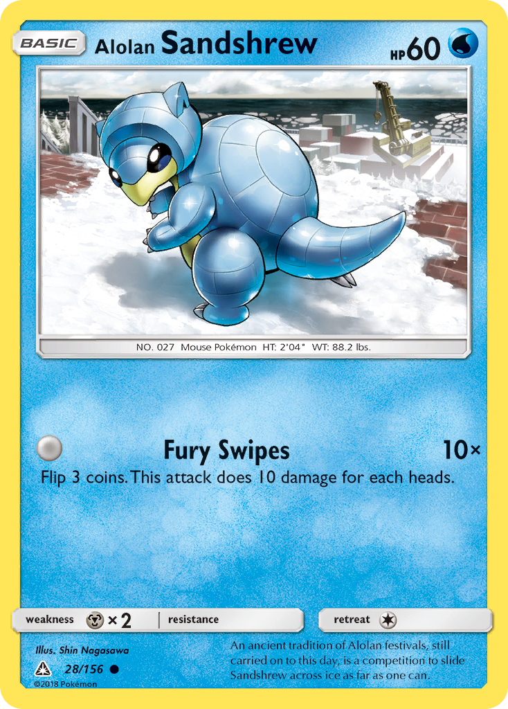 Alolan Sandshrew - 28/156 - Ultra Prism SM5 - Common