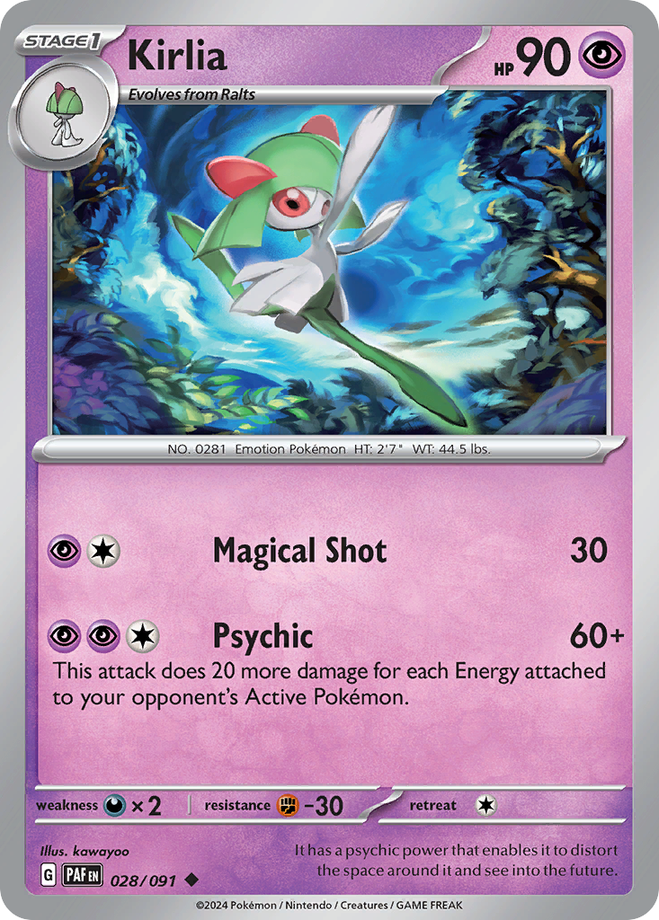 Kirlia - 28/91 - Paldean Fates SV4PT5 - Uncommon