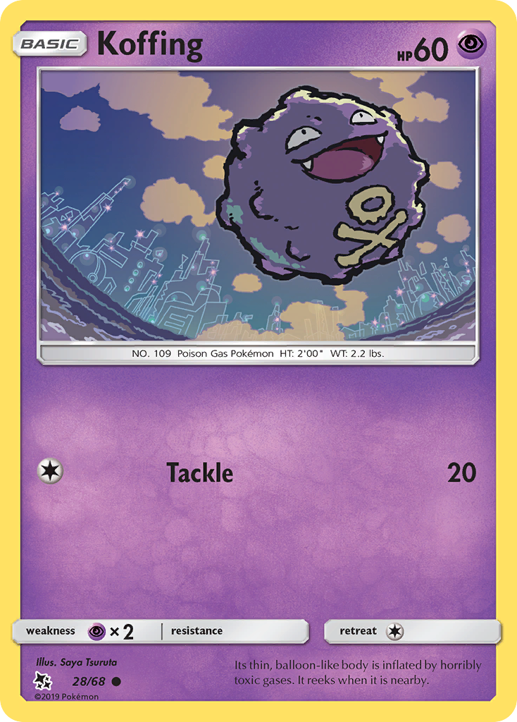 Koffing - 28/68 - Hidden Fates SM115 - Common
